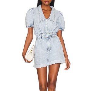 WeWoreWhat Collared Indigo Comfort Romper